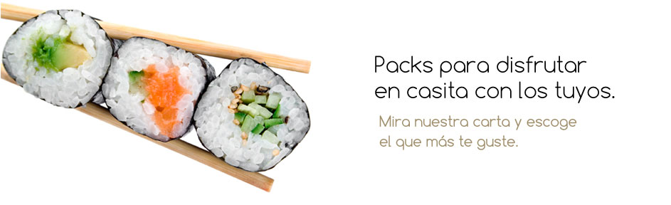 packs de sushi para llevar